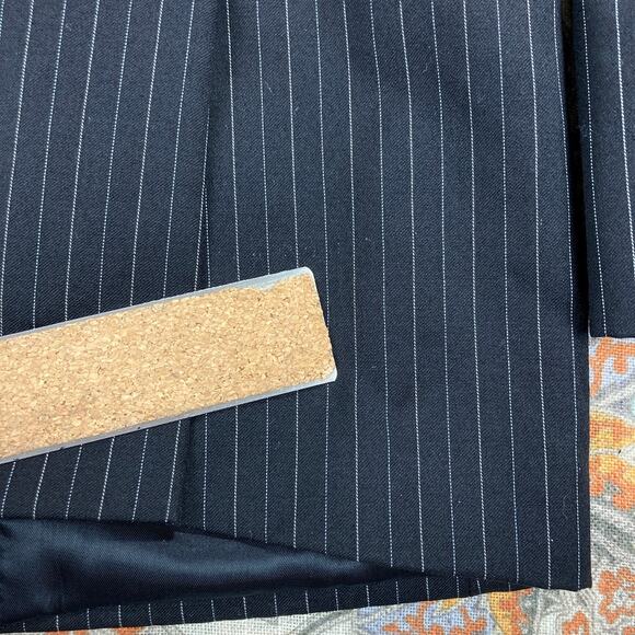 Ralph Lauren Men's Black Label Slim 2 Button Black Pinstripe Wool Blazer 38R - Picture 12 of 12